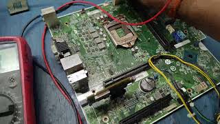 Not powering on vrm section vcore shorting hp desktop pc motherboard diagnose and repair [upl. by Nyrehtak]