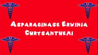 Pronounce Medical Words ― Asparaginase Erwinia Chrysanthemi [upl. by Gnilhsa]