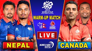 NEPAL vs CANADA CRICKET MATCH  T20 WC 2024  WARMUP MATCH l  Live Score amp Commentary [upl. by Dugaid]