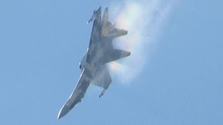 Su35 Crazy Maneuver Cobra  roll  spin  СУ35 ВВС России TOP GUN [upl. by Pedrick]