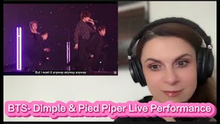 First time reaction to BTS Dimple and Pied Piper Live Performance [upl. by Grim]