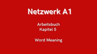 Netzwerk A1  Arbeitsbuch Kapitel 5 [upl. by Ydnagrub]