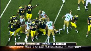 2011 Michigan highlights v Notre Dame HD [upl. by Ashlan]