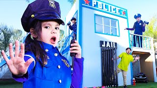 Police Adventure Squad Ellie Alex and Friends Pretend Play as Cops Stories for Kids [upl. by Eldredge396]