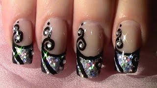 Silvester Nageldesign zum selber machen  New Years Eve Nail Art Design Tutorial [upl. by Yrrac674]