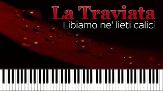 La Traviata Libiamo ne’ lieti calici  Verdi  Piano Tutorial  Synthesia  How to play [upl. by Tiloine]