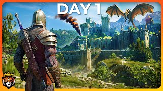 DAY 1 First Look at this NEW Medieval Survival Game [upl. by Bashemeth]