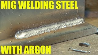 🔥 MIG Welding Steel with Pure Argon [upl. by Dahsraf]