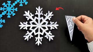 Paper Snowflakes  Paper Snowflakes making tutorial  How to make Snowflakes  DIY Snowflakes [upl. by Euqram]