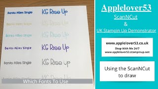 ScanNCut  Which Fonts To Use For Drawing Greetings On Cards [upl. by Hope]