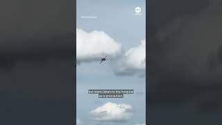 Fighter jet crashes during Michigan airshow  ABC News [upl. by Ahsemed]