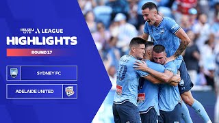 Sydney FC vs Adelaide United highlights  Round 17 202324 season [upl. by Aneev]