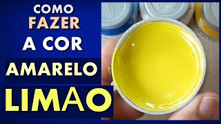 Como fazer a cor Amarelo Limão  Mistura de cores [upl. by Racso]