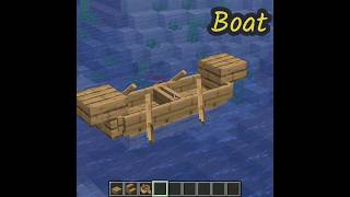 How To Make A Boat In Minecraft minecraft minecraftraj shorts [upl. by Assirhc921]