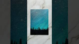 glistening forest night sky 🌲🌌✨ art painting forest shorts artshorts [upl. by Murdock]