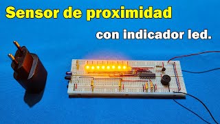 Circuito sensor de proximidad con indicador led  Led Infrarrojo y fotodiodo [upl. by Leinehtan]