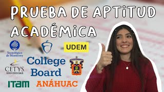 TIPS para PAA Prueba de Aptitud Académica de College Board  Tec de Monterrey Anáhuac Cetys UDG UDEM [upl. by Scott]