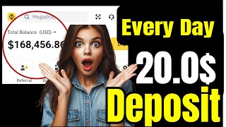 How to earn money daily without investment in 2024  Claim 20 every day  work from home freeusd [upl. by Atillertse]