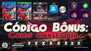 PES 2020  CÓDIGO BÔNUS COMO CONSEGUIR  MÍDIA FÍSICA  PACK OPEN  PS4  XBOX ONE [upl. by Orelia]