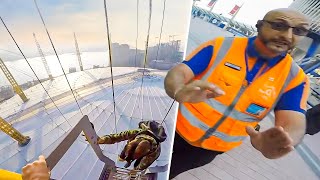 INSANE SECURITY ESCAPE O2 ARENA SUNRISE CLIMB [upl. by Edwards471]