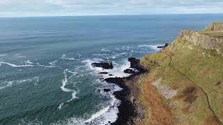 Ireland Giants Causeway amp CarrickaRede 4K Drone Footage [upl. by Ahsir]