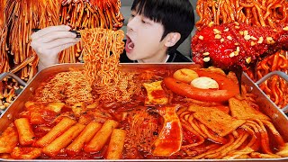 ASMR MUKBANG  직접 만든 불닭 떡볶이 양념치킨 핫도그 먹방 amp 레시피 FRIED CHICKEN AND Tteokbokki EATING [upl. by Nomrac]