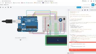 TinkerCad Arduino Greek  14ο μάθημα Ψηφιακό θερμόμετρο  θερμοστάτης 16Χ2 LCD [upl. by Clevie692]