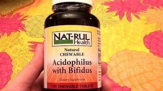 Natrul Health Acidophilus Bifidus Natural Probiotic Chewable Tablets [upl. by Leela585]