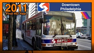 SEPTA Buses in Downtown Philadelphia 2011 [upl. by Ainig]