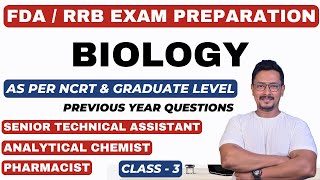 BIOLOGY  FDA amp RRB EXAM PREPARATION  FDA EXAM PREPARATION 2024  RAILWAY EXAM PREPARATION 2024 [upl. by Joya745]