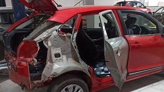 NEXA BALENO right side qoter panel replacement Full process baleno car denting brotomotive [upl. by Graehme]