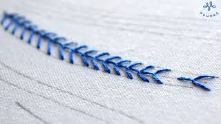 fly stitch embroidery tutorial [upl. by Ingrim]