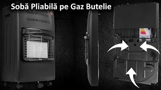 Soba pe Gaz Butelie GPL Pliabila cu 3 Trepte Incalzire Putere 4200W  Eurostocro [upl. by Dawes]