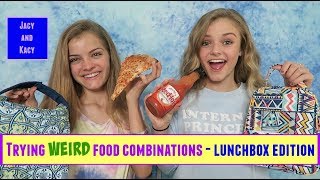 Trying WEIRD Food Combinations that People LOVE  Back to School Lunchbox Edition  Jacy and Kacy [upl. by Ikceb]