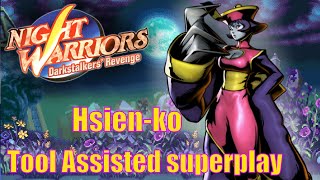 TAS  Night Warriors Darkstalkers Revenge  HsienKo ArcadeCPS2  Full Perfect [upl. by Ioj766]