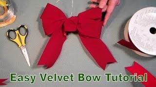 how to tie a velvet bow [upl. by Melar]