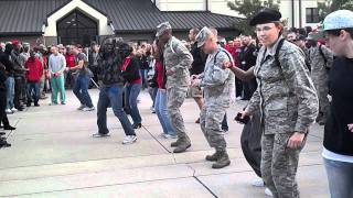 336th Military Training Squadron Pre Drill Down Doing the Cupid Shuffle [upl. by Kauslick]