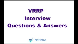 VRRP Interview Questions and Answers [upl. by Chip]