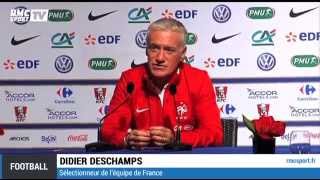 Football  Deschamps ne regrette pas la nonsélection de Lacazette  0610 [upl. by Anaicul]