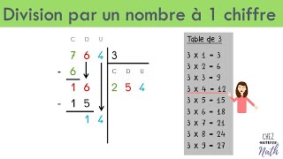 Division par un nombre à 1 chiffre [upl. by Arvid149]