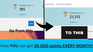 How to Get 20000 Microsoft Rewards Points EVERY MONTH [upl. by Ocnarf]