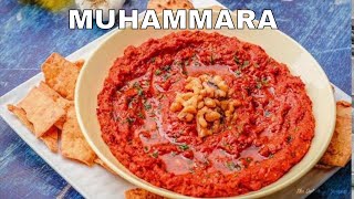 Red Pepper and Walnut Dip  Muhammara Recipe [upl. by Adev]