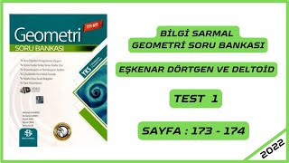 EŞKENAR DÖRTGEN VE DELTOİD TEST 1  BİLGİ SARMAL TYT AYT GEOMETRİ SORU BANKASI ÇÖZÜMLERİ  2022 [upl. by Berta]