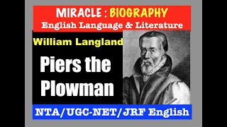 William Langland Piers the Plowman Biographies English Literature UGC NETJRF [upl. by Ainnos]