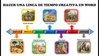 Cómo hacer una linea de tiempo creativa en Word [upl. by Leidgam]