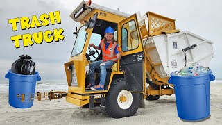 Trash Truck for Kids  Amazing Beach Garbage Truck [upl. by Ailuy]