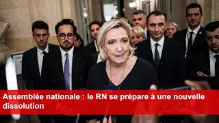 Assemblée nationale  le RN se prépare à une nouvelle dissolution [upl. by Minnnie]