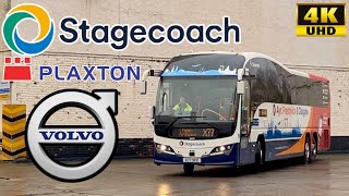 Stagecoach West Scotland X77 Ayr to Glasgow via Prestwick amp Monkton Plaxton Elite Volvo B11RT [upl. by Milford]