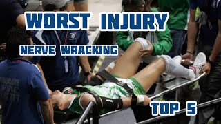 Worst Injury Nerve Wracking UAAP History  Volleyball PH 2020 [upl. by Mindi656]