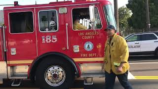 POMONALAcoFD Quint 185 and Pomona PD Respond to traffic collision [upl. by Orihakat]